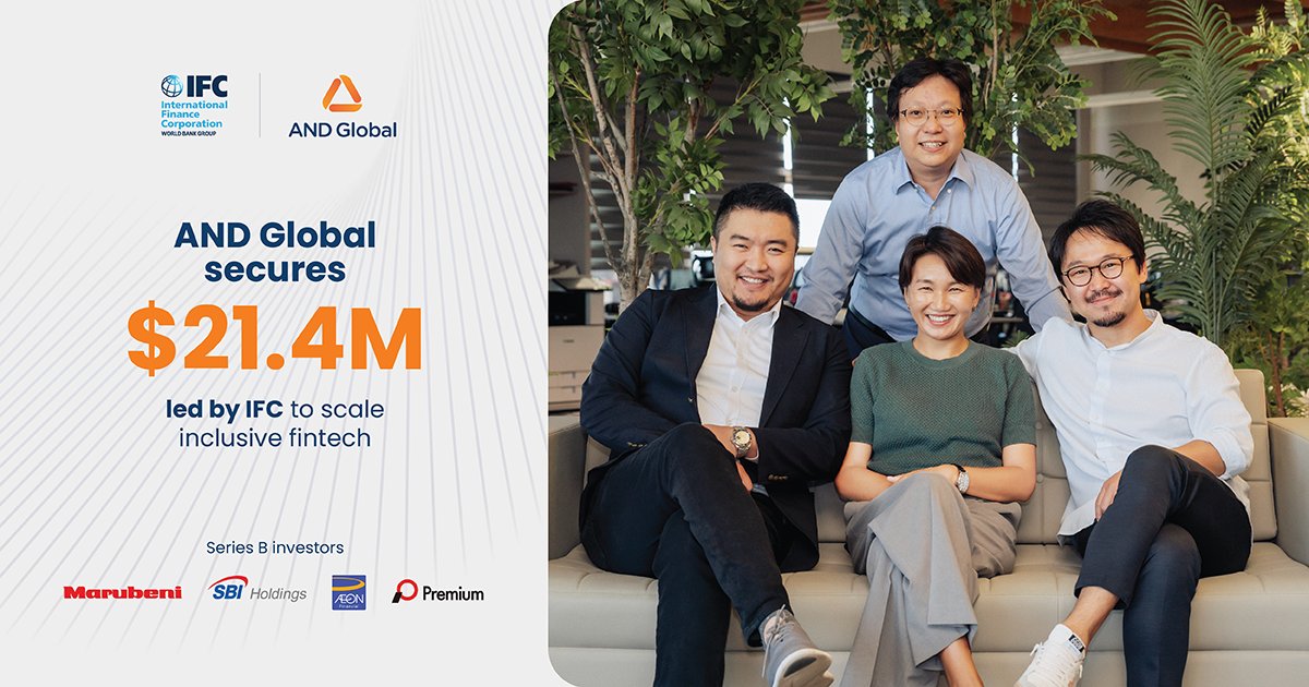 AND Global secures $21.4M Series B to scale inclusive fintech led by <a href="/IFC_EAP/">IFC EastAsiaPacific</a>  &amp; AEON Financial Service🚀
The first Mongolian fintech company to reach Series B, scaling inclusive fintech for Asia.
Read more: techinasia.com/news/ifc-leads…
#ThinkGlobal #BeGlobal #GoGlobal #ANDGlobal