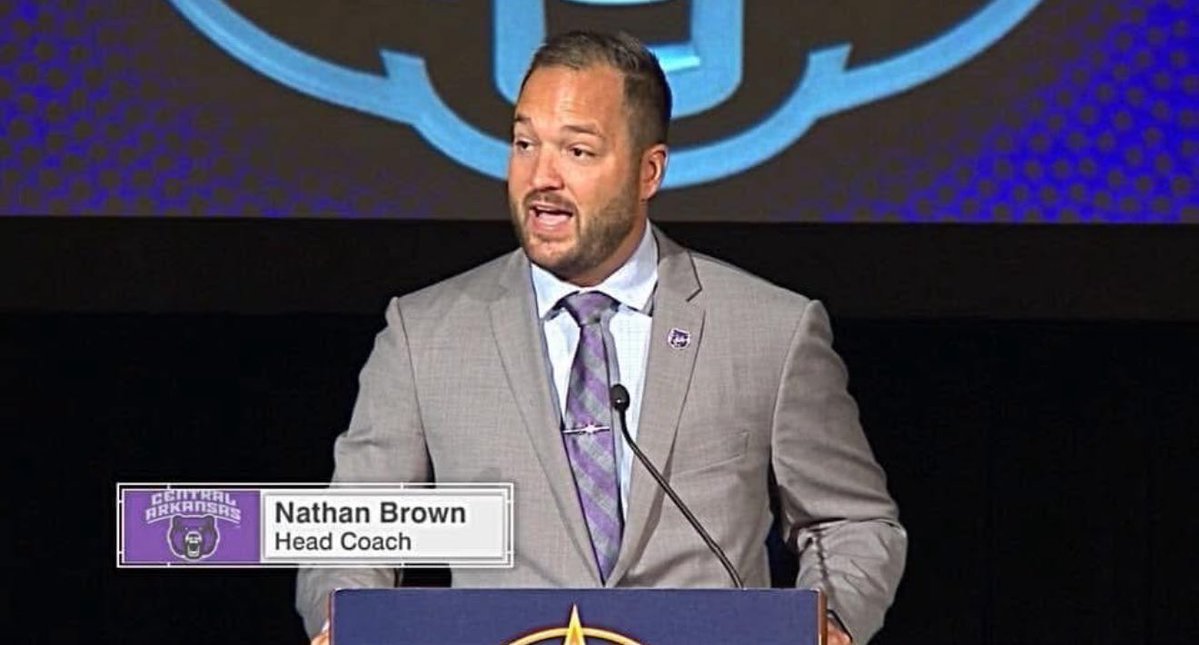 Jessica Brown (@jessannbrown10) on Twitter photo Happy 39th Birthday <a href="/NathanBrownUCA/">Nathan Brown</a>! 💜🐻🏈 You lead with love, and that’s what makes you the godly husband, father, and coach we admire so much. Happy 39th Birthday <a href="/NathanBrownUCA/">Nathan Brown</a>! 💜🐻🏈 You lead with love, and that’s what makes you the godly husband, father, and coach we admire so much.