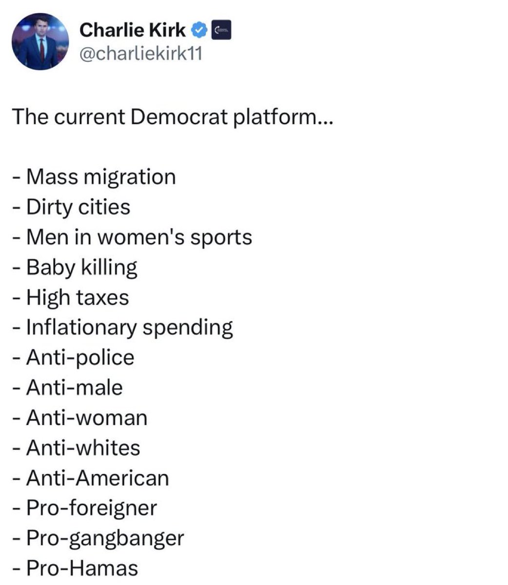 You would have to be mentally ill to vote for the Democrats at this point.