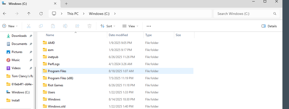 RlOT_R6's tweet photo. @Sinddo_ @Aqzuko @Klarlandia my old windows before fac reset is still there and as u can see it says 1/22 this is the date when i uninstalled and reinstalled windows https://t.co/LfnTYK39Cc