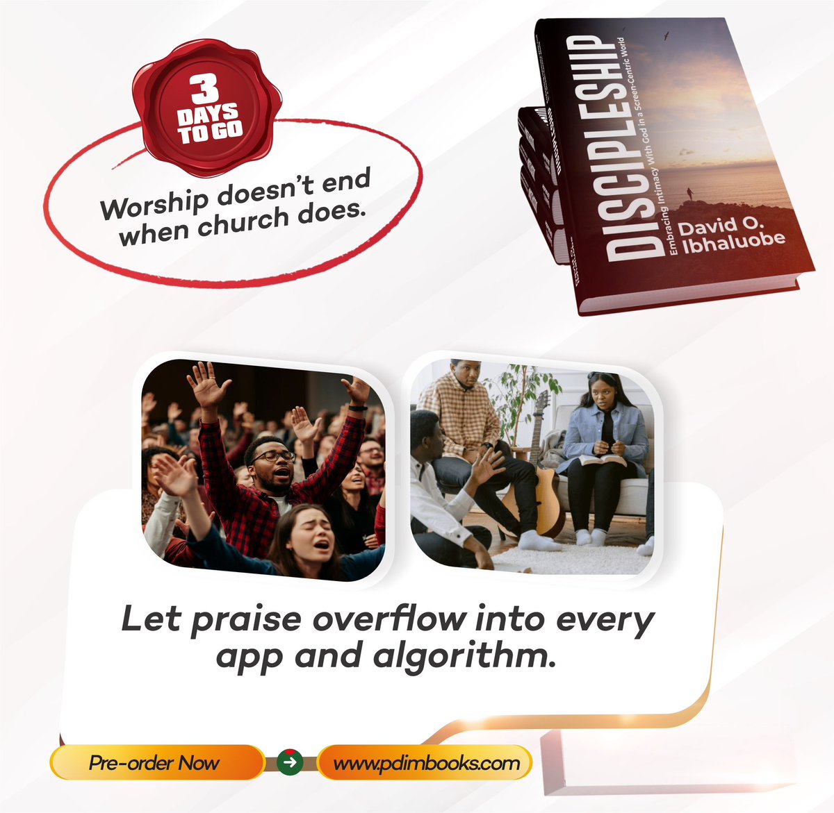 pastordavidibha's tweet image. 🙌 “Worship doesn’t end when church does.”
Let praise overflow into every app and algorithm.
#WorshipBeyondWalls #JesusEverywhere
Pre-Order now on: pdimbooks.com