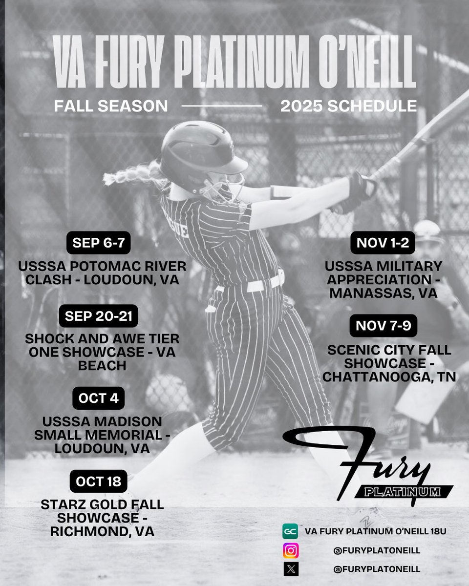 Fall Schedule!