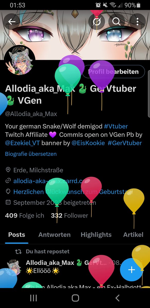Allodia_aka_Max 💜 @Dokomi26 🐍 GerVtuber 🐍 VGen tweet media