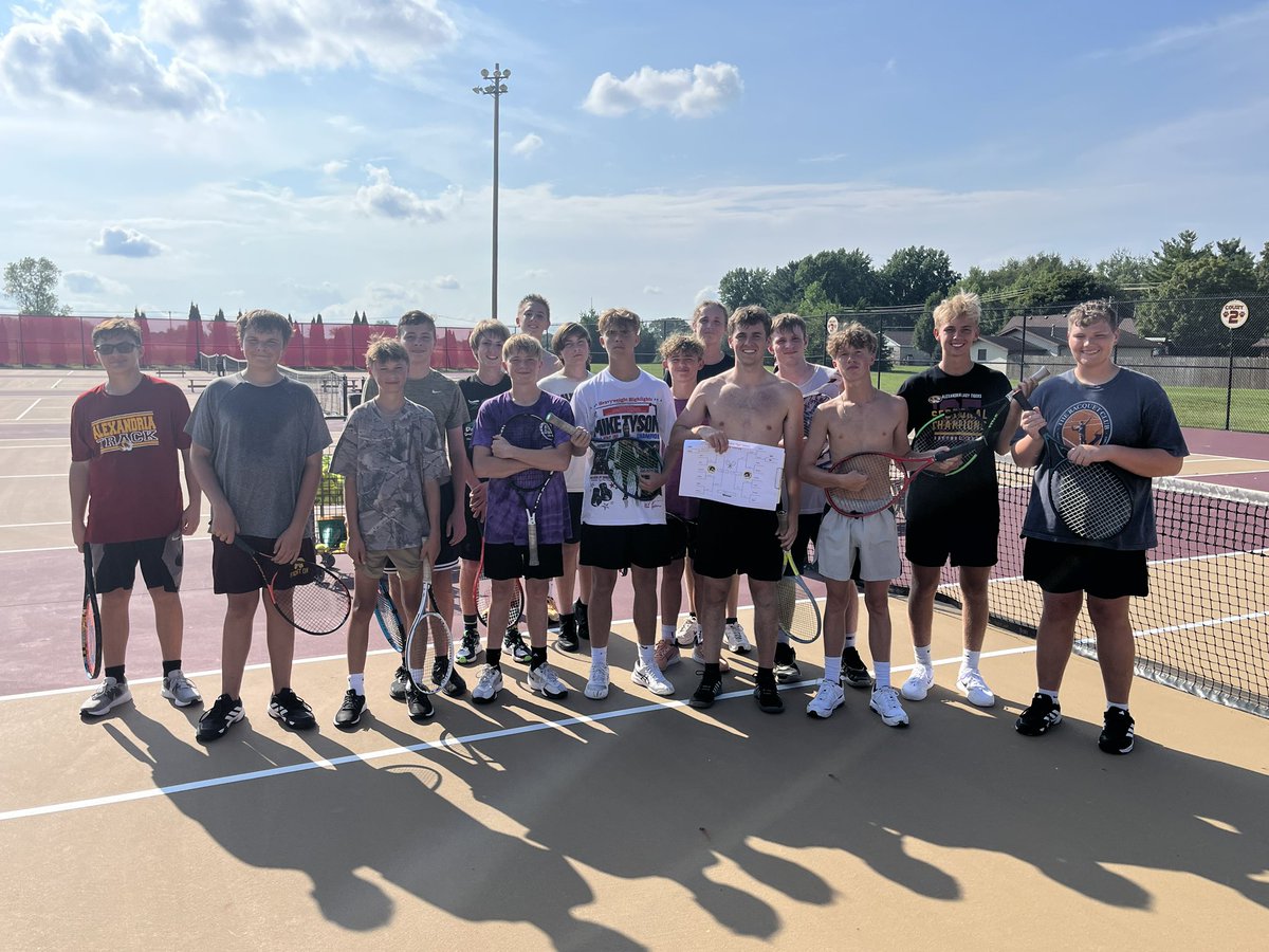 1 Point Tourney day for Alexandria Tiger Tennis with Senior Brody Sullivan coming away with the title!   Tigers hit the road this week with two matches after a long Saturday tourney.