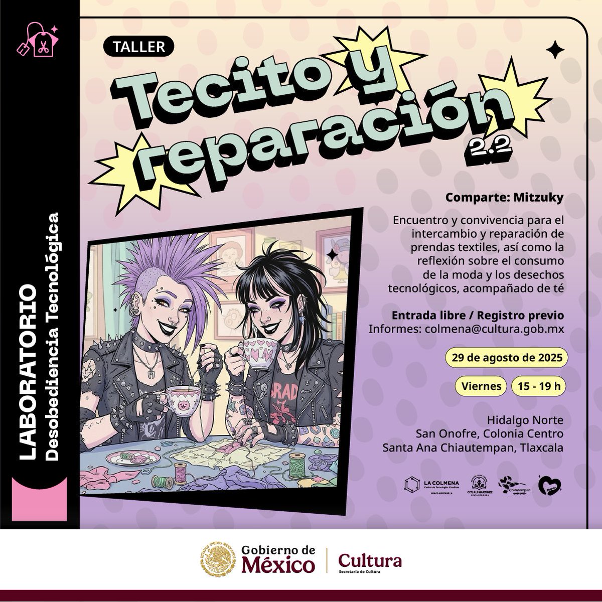 ¡Taller, trueque y reparación de ropa en #Chiautempan!

Tendremos nuevamente el espacio para trueque de ropa y reparación de prendas, así como un taller.

centroculturadigital.mx/actividad/teci…