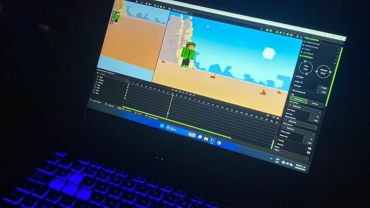 ChavAnimation's tweet image. Hay algo aquí que me empieza a agradar… 😉 #mineimator