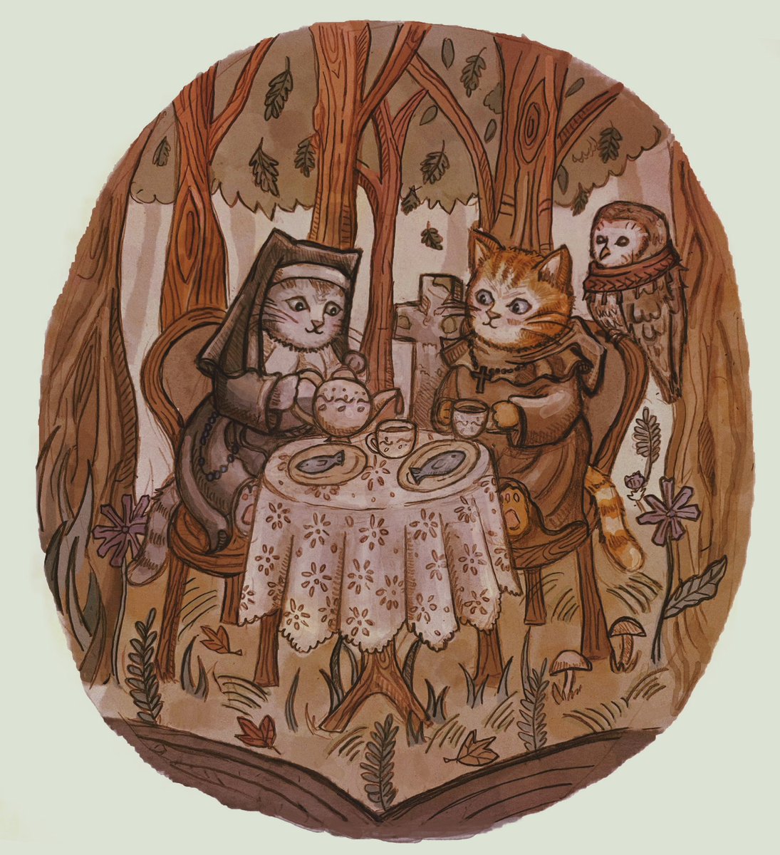 brother and sister tea time 🫖