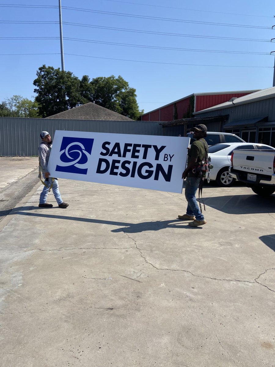 SafetyXDesign's tweet photo. 🚨 Exciting news! We just installed a brand-new sign for Safety By Design 🎉 Our team is dedicated to keeping workplaces safe through on-site services and training, and is now proudly represented with fresh signage! https://t.co/b12rRNH6JH