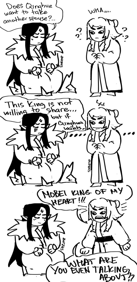 tildasiska's tweet image. #moshang being stupid as the miscommunication final bosses they are
#svsss #danmei