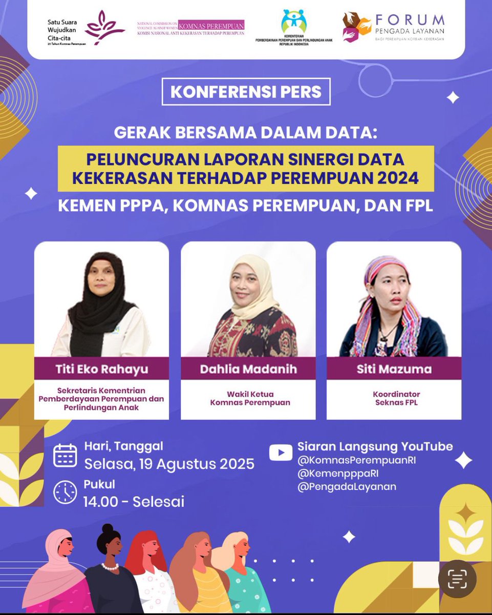 ✨ GERAK BERSAMA DALAM DATA ✨
Kekerasan terhadap perempuan terus menjadi persoalan serius di Indonesia. Data yang akurat dan terintegrasi adalah kunci untuk mendorong kebijakan yang berpihak pada korban dan memastikan perlindungan yang lebih kuat.

<a href="/kpp_pa/">Perempuan dan Anak</a>, Komnas Perempuan, dan