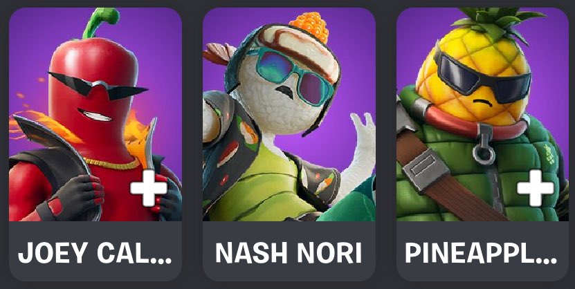 summer food skins with sunglasses polycule