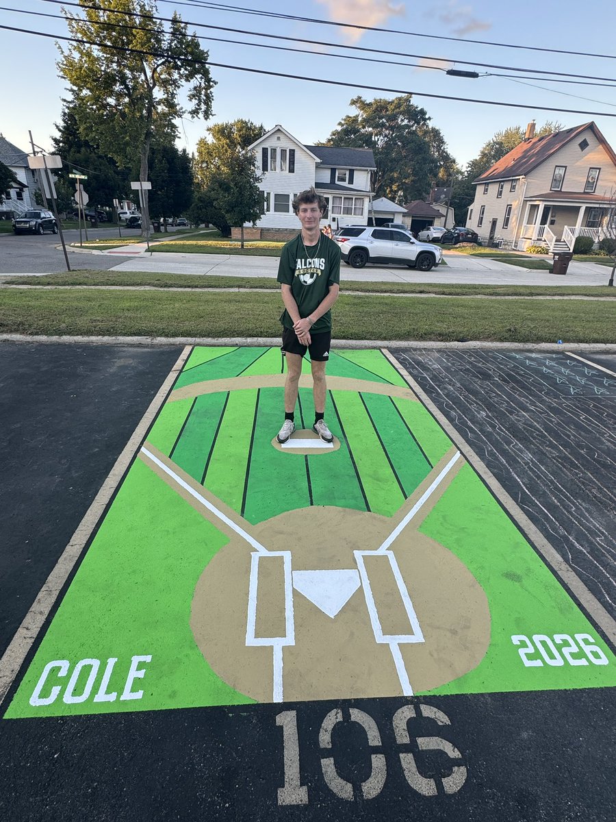 When baseball is life outside of school - you represent by your senior parking spot. #2026graduate #smccfalcon