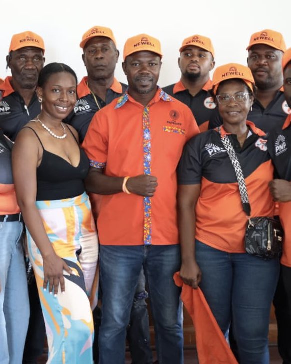 thepatriotsja's tweet photo. St Mary is orange! 🔥

Massive crowds consumes the roads of Central St Mary as Past President of #ThePatriotsJa, Omar Newell marches to the nomination centre. ✊🏿🧡

Oh what a time to be a Blood And Fyah Comrade! ✊🏿🔥

#TimeCome #StandFirm https://t.co/WARRFpJink