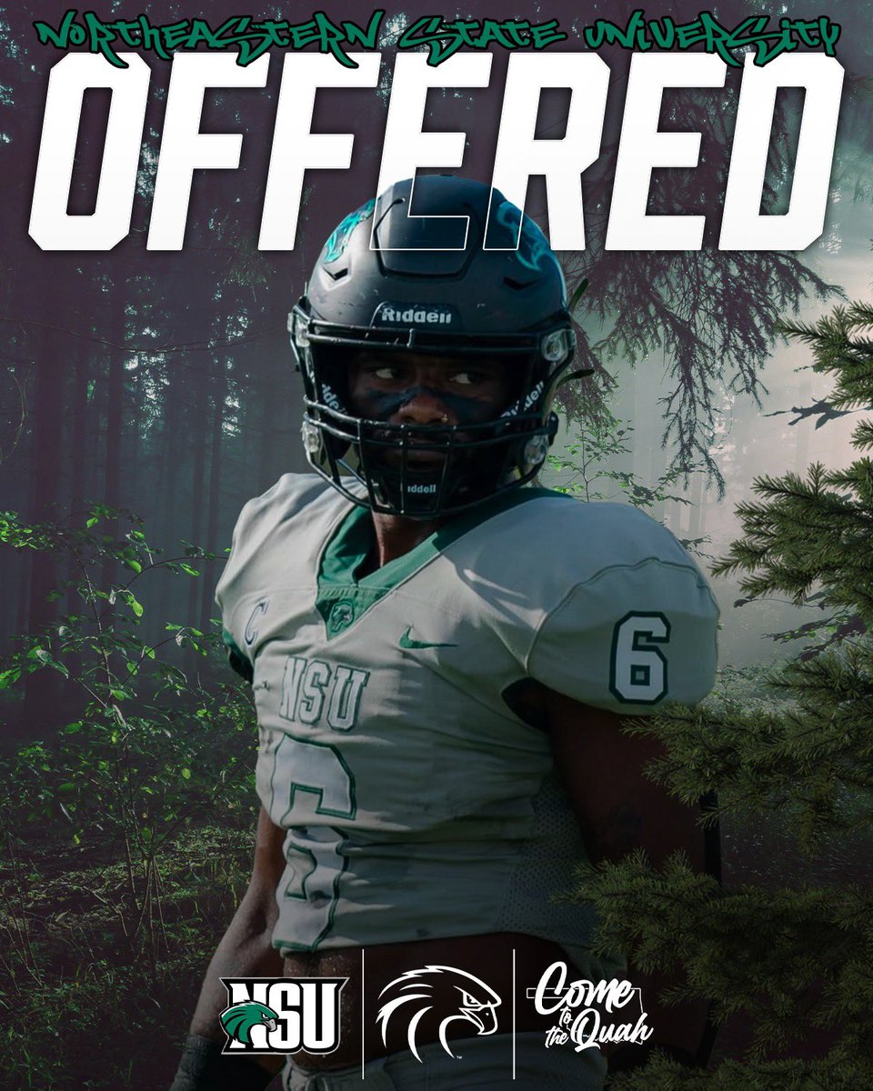 Kyron Cope (@kyroncope4) on Twitter photo After having a great conversation with @CoacChev6 Im truly blessed to receive my first offer from <a href="/NSU_Football/">Northeastern State Football</a> ‼️#recruitthegee After having a great conversation with @CoacChev6 Im truly blessed to receive my first offer from <a href="/NSU_Football/">Northeastern State Football</a> ‼️#recruitthegee