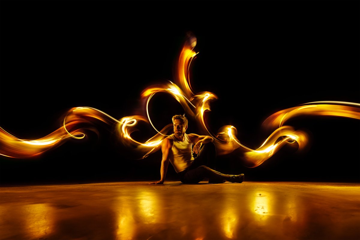 This is lit by hand. With <a href="/derekhough/">Derek Hough</a> 
#lightpainting #photography