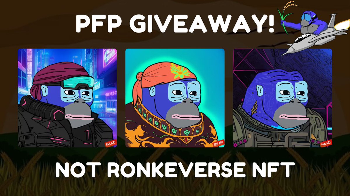 Mido (@midopals) on Twitter photo 🎊Not Ronkeverse PFP Giveaway! 🎊
If you don't have a Ronke PFP yet, this is your chance! 🙌
How to join?
🔹Like & Retweet
🔹Follow <a href="/midopals/">Mido</a>, <a href="/RonkeOnRon/">Ronin Monke</a> & <a href="/RiceFarmerRonke/">Ronke Rice Farmers</a>
🔹Comment your wallet address
🔹Tag 3 friends
⏰Winners will be announced in 48 hours.
*Note: This is 🎊Not Ronkeverse PFP Giveaway! 🎊
If you don't have a Ronke PFP yet, this is your chance! 🙌
How to join?
🔹Like & Retweet
🔹Follow <a href="/midopals/">Mido</a>, <a href="/RonkeOnRon/">Ronin Monke</a> & <a href="/RiceFarmerRonke/">Ronke Rice Farmers</a>
🔹Comment your wallet address
🔹Tag 3 friends
⏰Winners will be announced in 48 hours.
*Note: This is