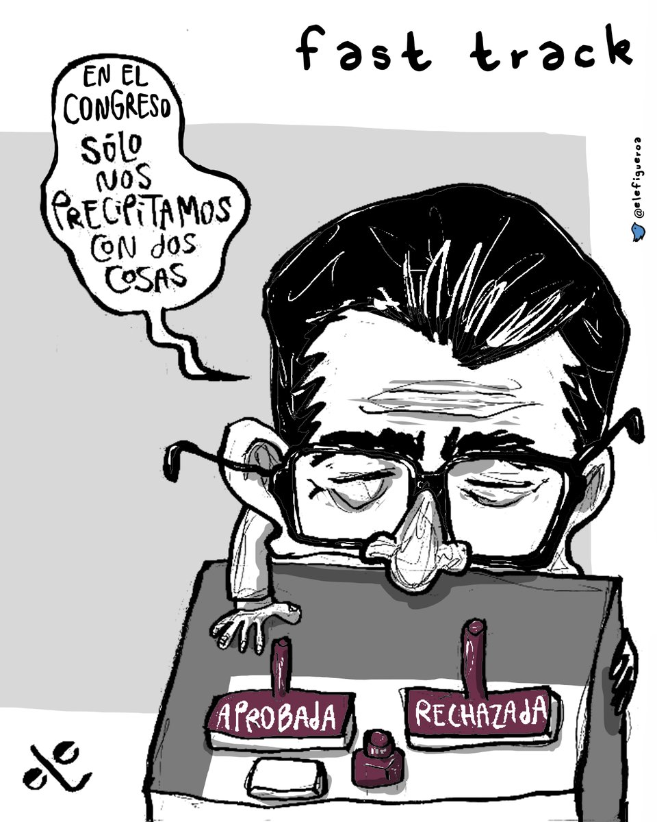girodetuercamx's tweet image. #Monreal dice que en el #Congreso no se precipitarán... ¿quién le cree?

#FastTrack, cartón de  @elefigueroa