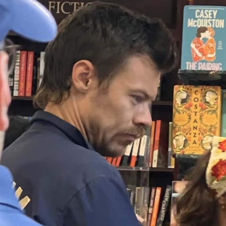 Harry in a bookstop in London last year 

- August 18, 2024