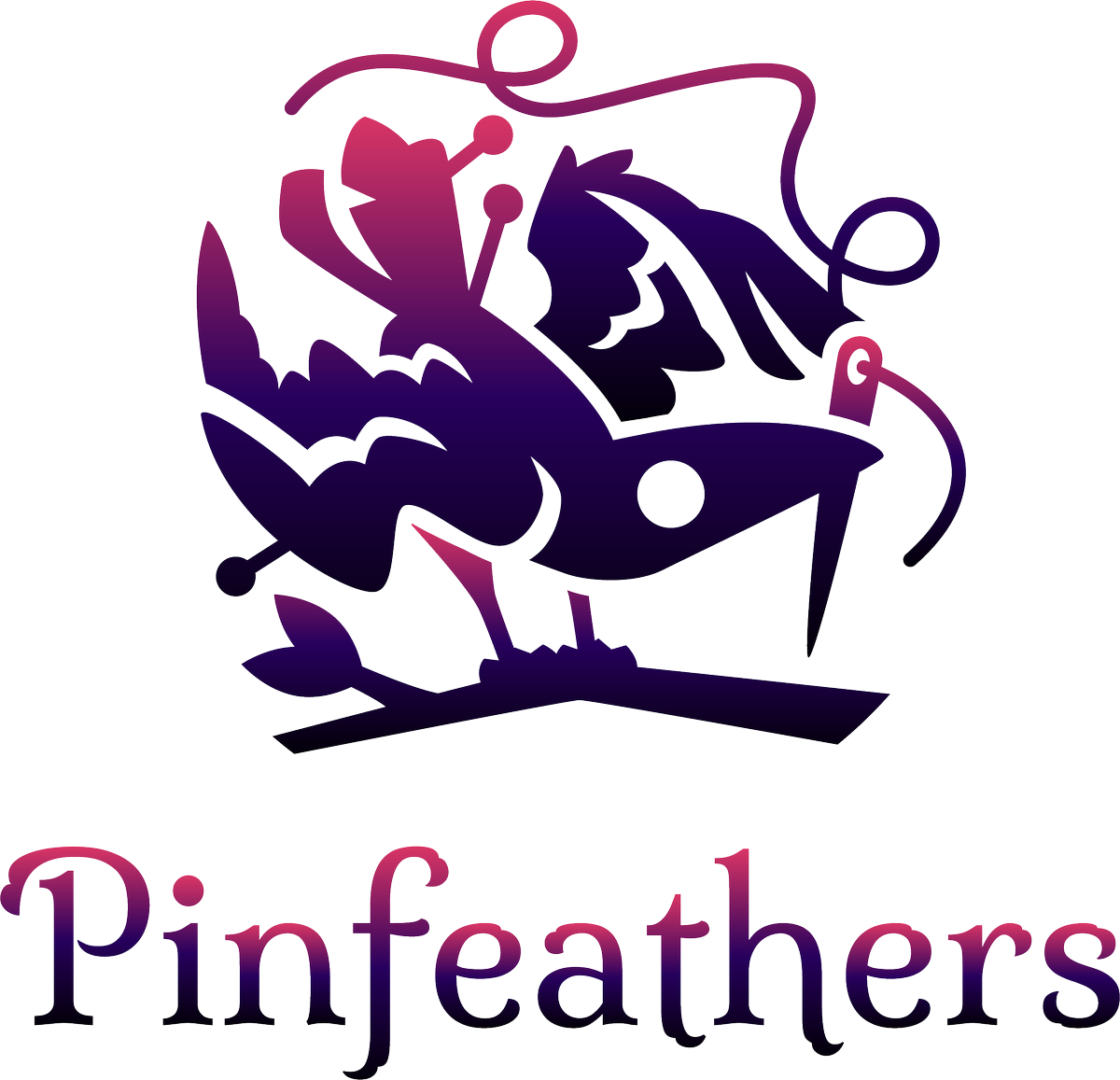 Pinfeathers_'s tweet photo. I am *SO* excited! I got two versions of a new logo.  What do you think?   :> https://t.co/Ze2k6sOPKc