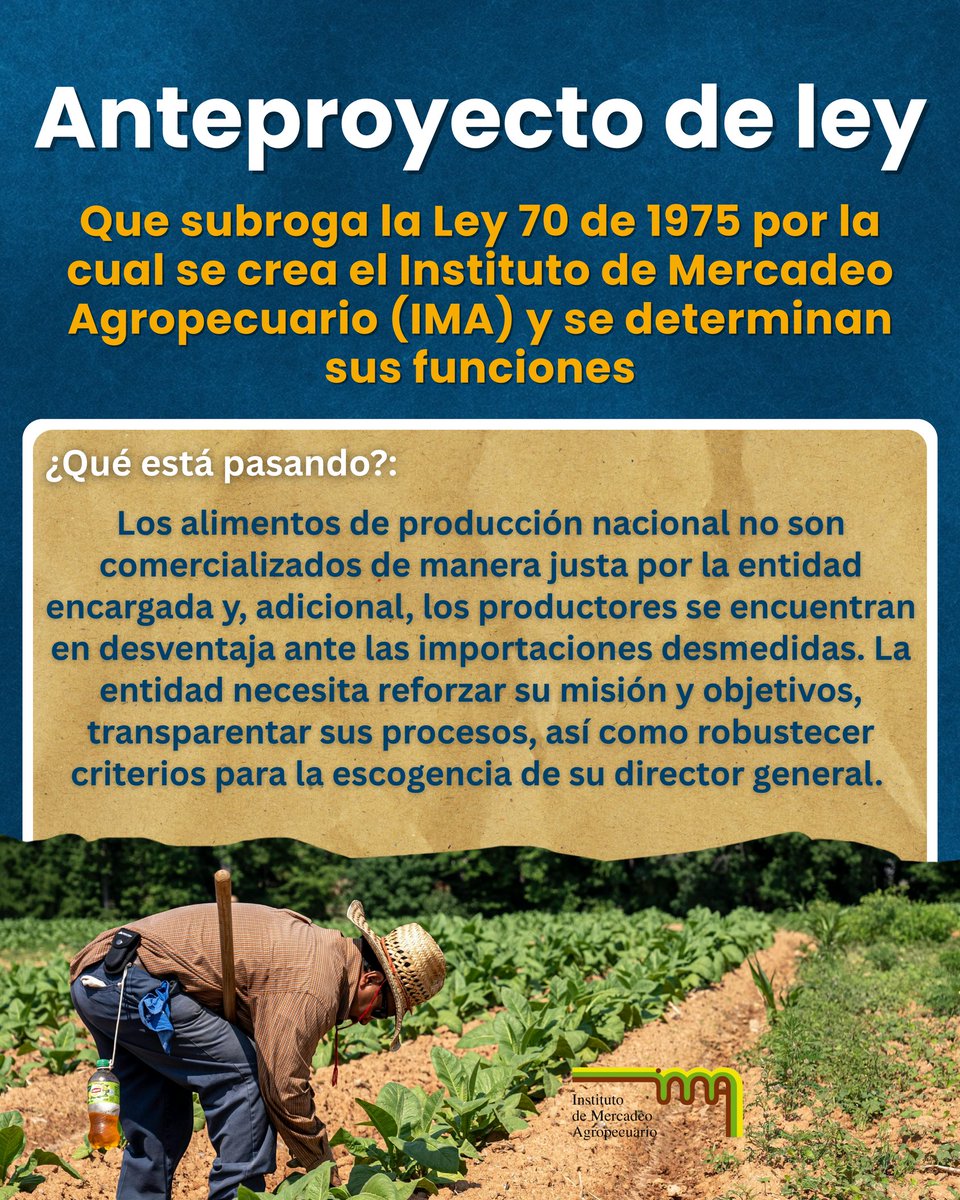 HDCarlitin's tweet photo. Este lunes presenté el anteproyecto de ley “Por el cual se subroga la Ley 70 de 1975, que crea el Instituto de Mercadeo Agropecuario (IMA) y se determinan sus funciones”. https://t.co/aXL0TUSAxk