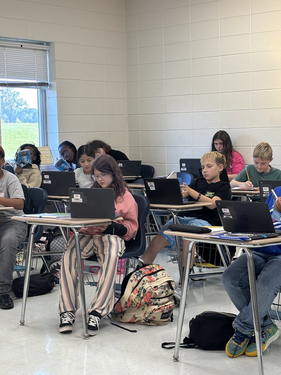 DrNFletcher's tweet photo. Our Young Scholars in Mrs. Shiver’s 6th grade Language Arts classes have began reading their first novel of the academic year, “Heroes in Training: Zeus and the Thunderbolt of Doom.” https://t.co/Zad8BKY5GY