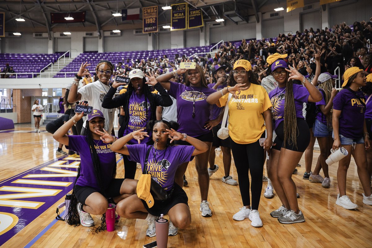 PVAMU's tweet image. Panther Camp kicked off with a powerful welcome for the Class of 2029! 💜🐾 Today, they began a journey that will one day lead them across the stage as PVAMU alumni. The Hill is where it all begins. 
#PVAMU29 #PantherCamp #WelcomeToTheHill