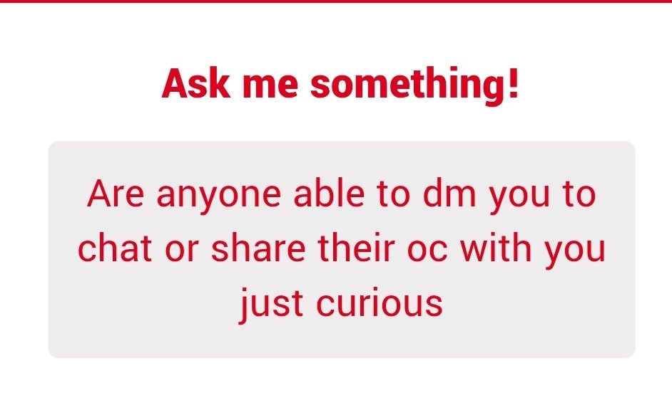 I'm not suuuper chatty with people I don't know.

As for OC shares, uh, just share them here I guess.