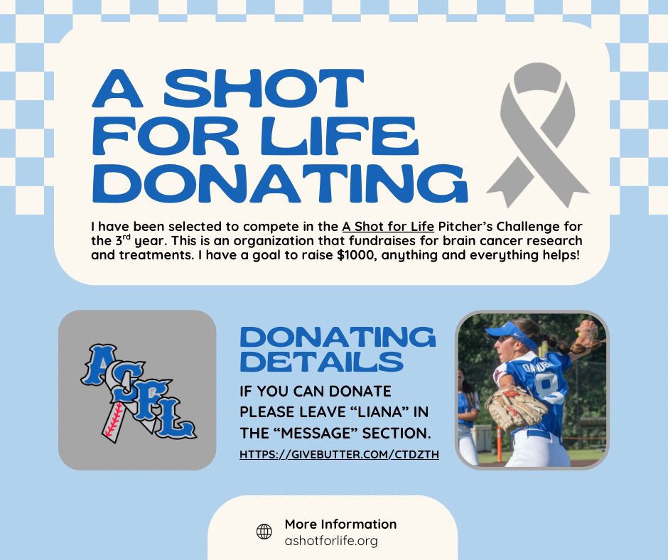 LESS THAN 20 DAYS!! It's crunch time and ANY donation helps, this is such an important cause <a href="/ASFL_Shoot4Cure/">A Shot For Life™</a> 🎗️💙

givebutter.com/CTdztH