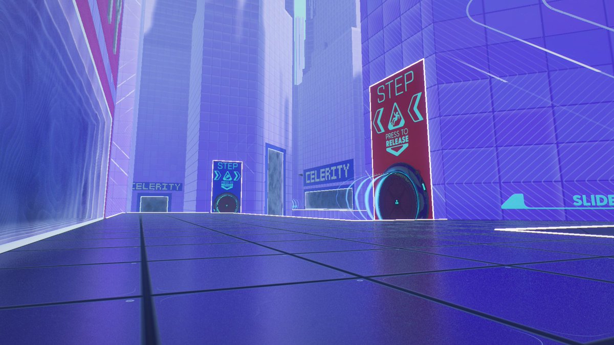 Splitgate's tweet image. On Monday's moving forward we'll be highlighting a new community map from The Lab. This map is one of five that will be in tomorrow's featured playlist!
For today's #MapMonday, we want to highlight Celerity made by @CodePhoenix!
Map Code: XCZ-ONH-AII