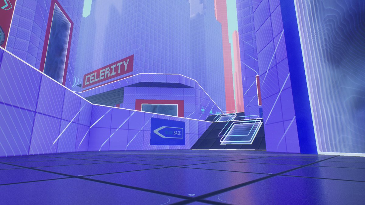Splitgate's tweet image. On Monday's moving forward we'll be highlighting a new community map from The Lab. This map is one of five that will be in tomorrow's featured playlist!
For today's #MapMonday, we want to highlight Celerity made by @CodePhoenix!
Map Code: XCZ-ONH-AII