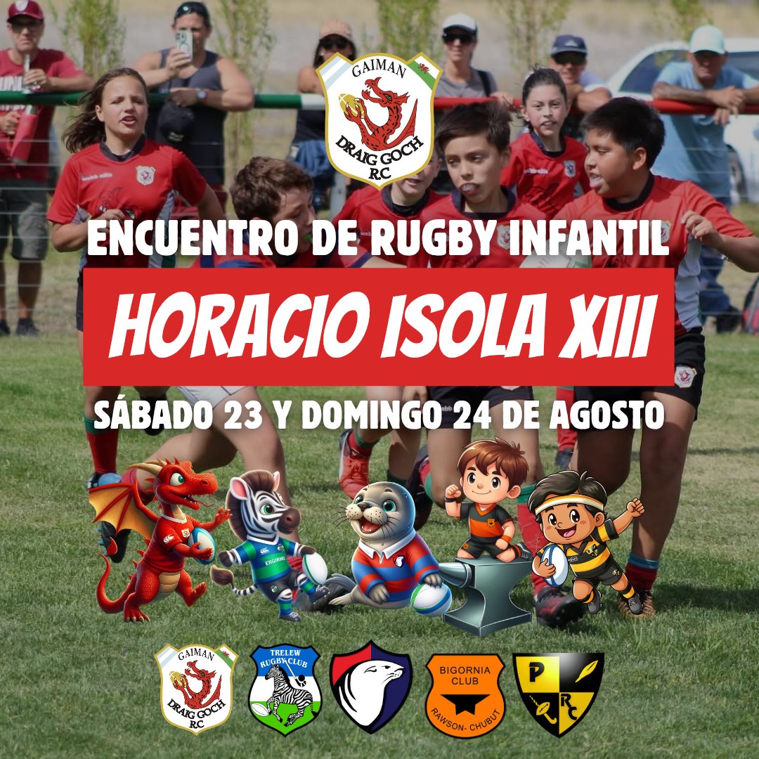 Se viene el Encuentro de Rugby Infantil Horacio Isola XIII Edición ¡este finde! Los esperamos a todos y que sea un gran finde de rugby 🏉❤️💚