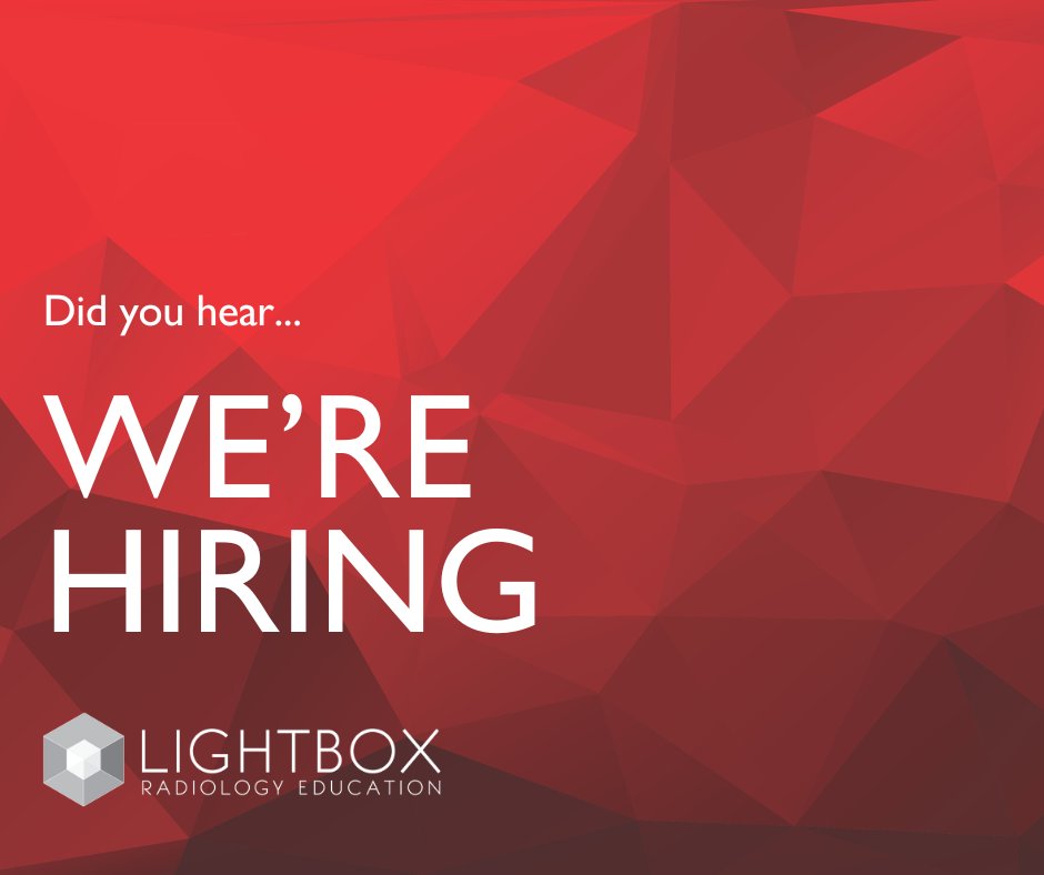 LightboxRad's tweet image. Are you a dynamic and experienced eLearning Developer with a passion for education? 💡 Lightbox Radiology Education is seeking a talented individual to join our team!  

Ready to make a difference? Apply now!
bit.ly/4mp4Jta