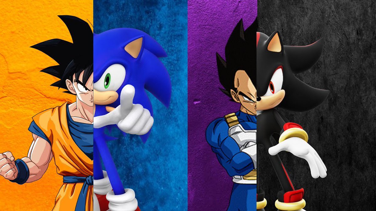 UltimateTheHed2's tweet image. #AskSonic 
Sonic And Shadow What Would You Do If You Met Goku And Vegeta