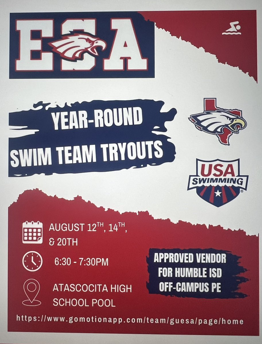 If you wanna beat the best you gotta train with the best! Come try out for EAGLE SWIMMING ASSOCIATION! 🦅🦅🦅