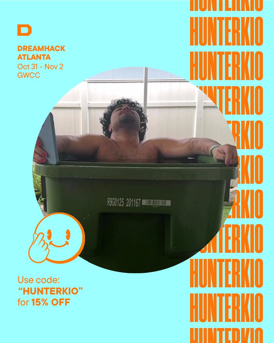 itzhunterkio's tweet photo. MY CODE IS NOW
OFFICIALLY LIVE 
GET YOUR 15%off🎟️ 
using CODE "HUNTERKIO"
#hunterkio #DHAtlanta https://t.co/IZa5nUeJzw