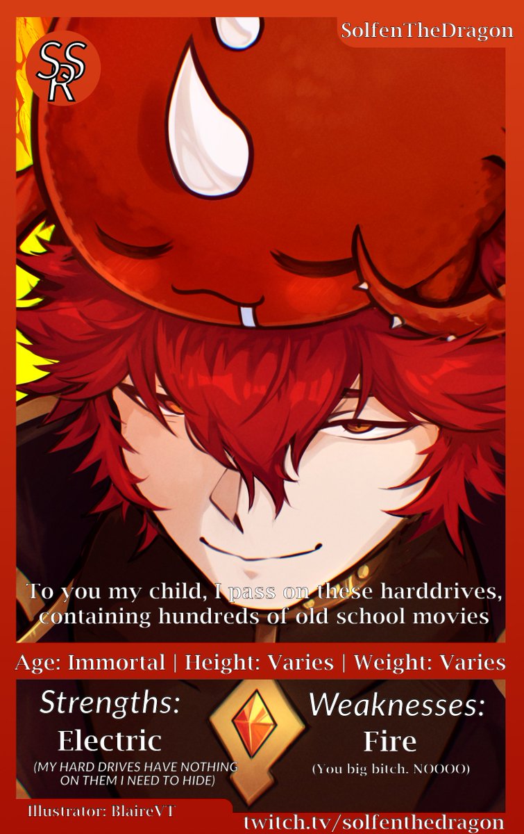 With the VCard hype, I decided to try my hand at creating some fan cards #SkariArt #Edenillust