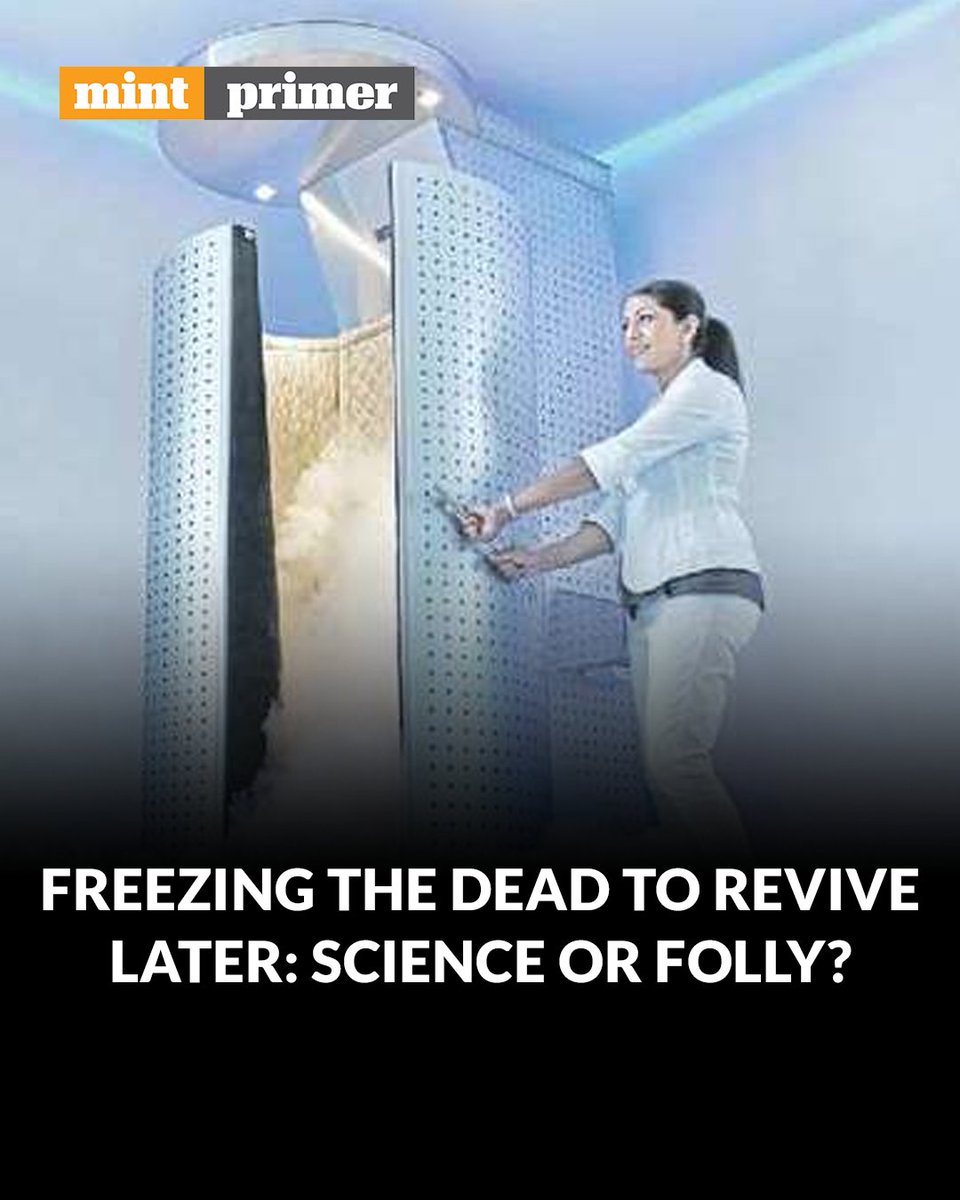 #MintPrimer | From Berlin to Arizona, companies are freezing brains—and sometimes the entire bodies—of humans and pets, betting that future science will one day bring them back. 🧠

Read in detail 👇
livemint.com/science/cryopr…

Trust our hard work, subscribe to #MintPremium with: