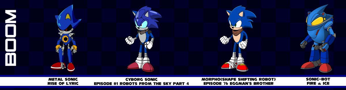 Here are the Sonic robots from Sonic Boom. Remember that Morpho(aka Steve) is not Eggman's brother, but a robot shape shifter built by Eggman in an alternate dimension. How is that not easy to understand? 🙃