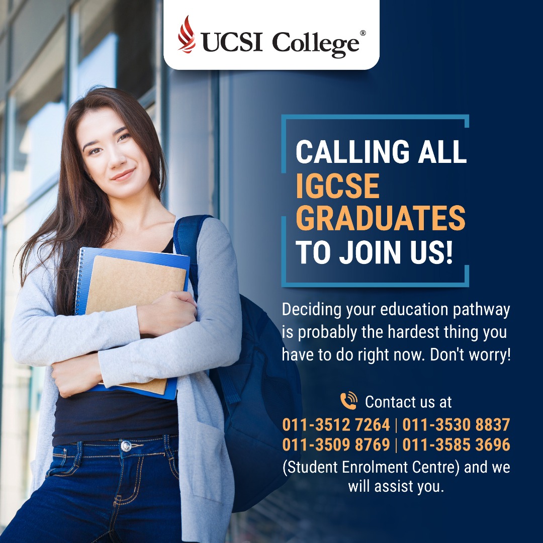 ucsicollege's tweet image. All the best to all IGCSE students receiving your results today!
We know the wait can be nerve-wracking — but no matter the outcome, we’re here to support your next move.
📞 Contact our counselor to get more information!
#IGCSEResults #UCSICollege