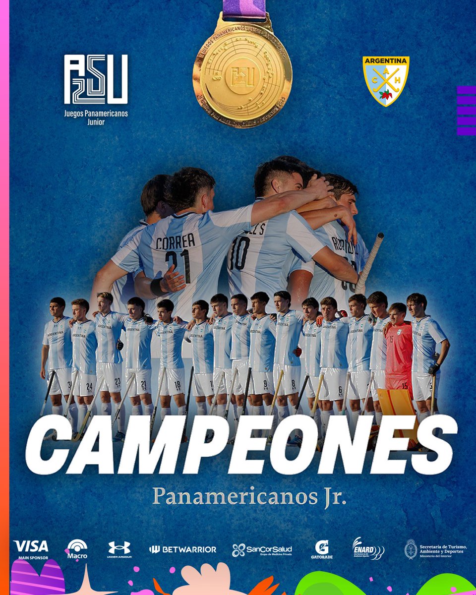 LOS LEONCITOS SON DE ORO 🥇

El seleccionado sub 21 🇦🇷 venció a Canadá en la FINAL de los Juegos Panamericanos Junior y se quedó con la medalla dorada de <a href="/asu2025Oficial/">ASU2025</a>.

¡Felicitaciones a todos! 👏