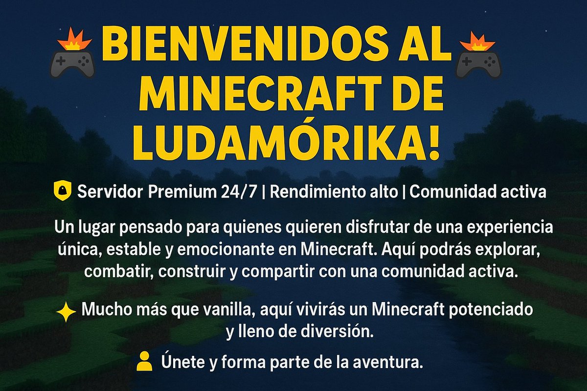 ludamorika's tweet image. #minecraft #serverdiscord #discord #juegos #games 

discord.gg/aUeDsFvn