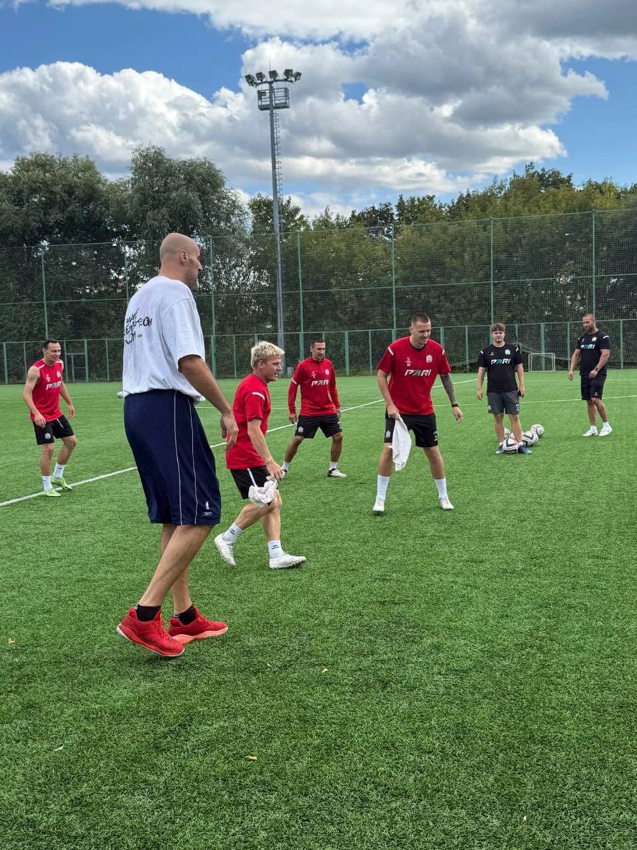 Pavel Podkolzin in practice before his professional soccer debut, scheduled for tomorrow