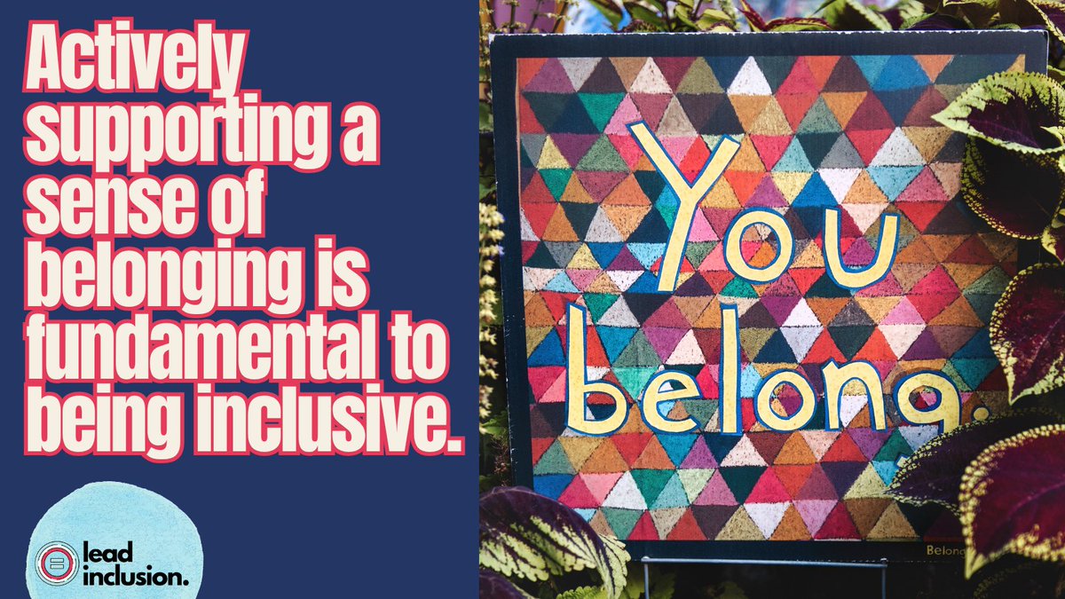 Belonging isn't optional—it's foundational. Inclusive educators build it on purpose. #LeadInclusion #UDL #EduSky #TeacherTwitter #EdChat