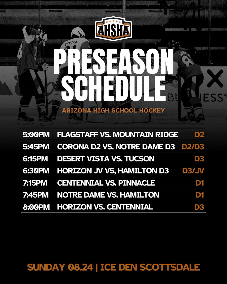 HOCKEY IS FINALLY BACK!! 📣 Our preseason seeding tournament starts THIS weekend!!! The full schedule can be found on GameSheet. Who’s excited?!!