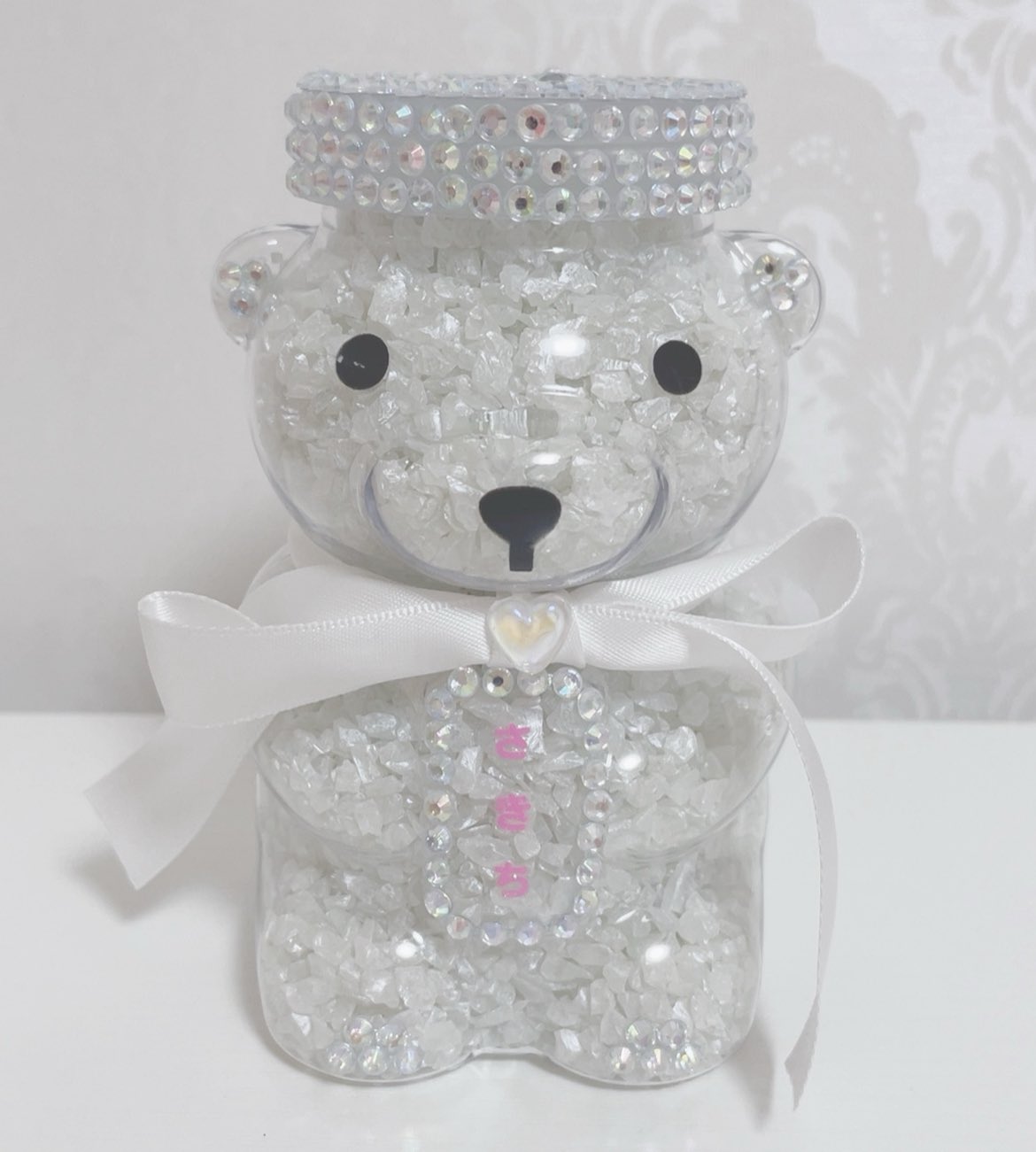 * vintage bear ❀ イチゴみるく色の 可愛い クマちゃん ぬいぐるみ Whippy's Bear (ホイッピーズ ベア) おっきめ