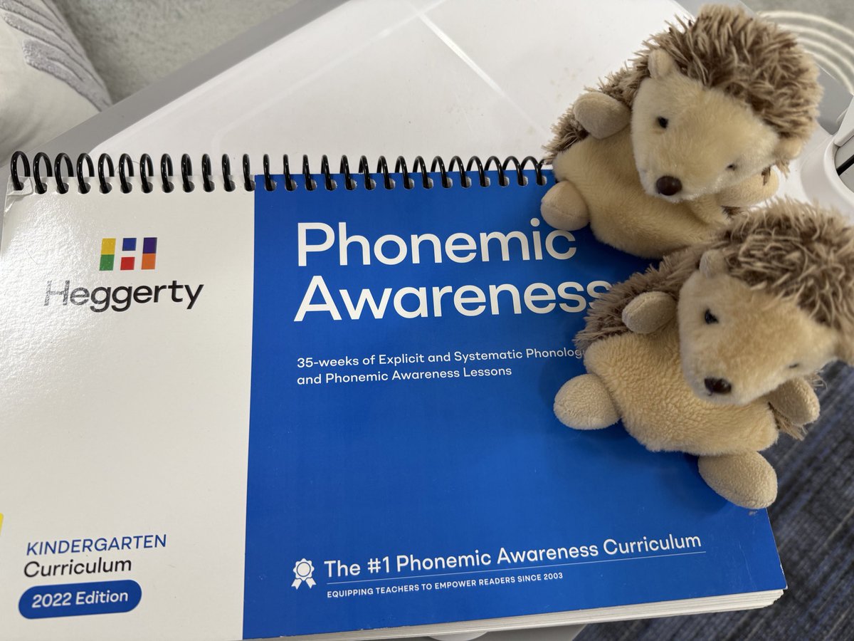 molly_hornsby's tweet image. Today we kicked off our phonemic awareness program, Heggerty! 🦔 Our new friend, Heggerty the Hedgehog, is our class mascot during this time. Students get to hold him as we practice our phonemic awareness skills each day. The kids are already loving it! 💕📚#makinglearningfun