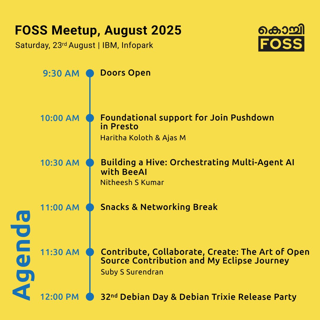 Kochi FOSS Meetups tweet media