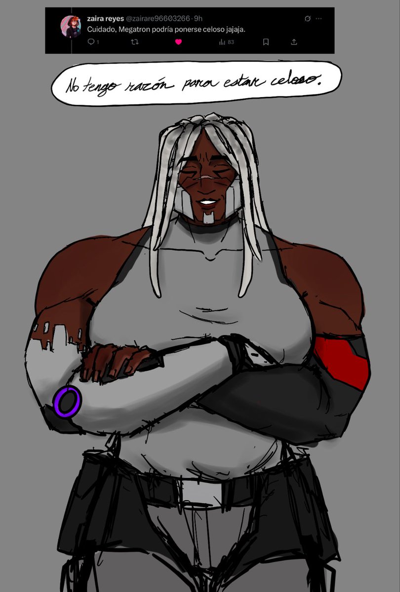 “I have no reason to be jealous.” 

#megatron #humanformers #tfone #megop

x.com/zairare9660326…