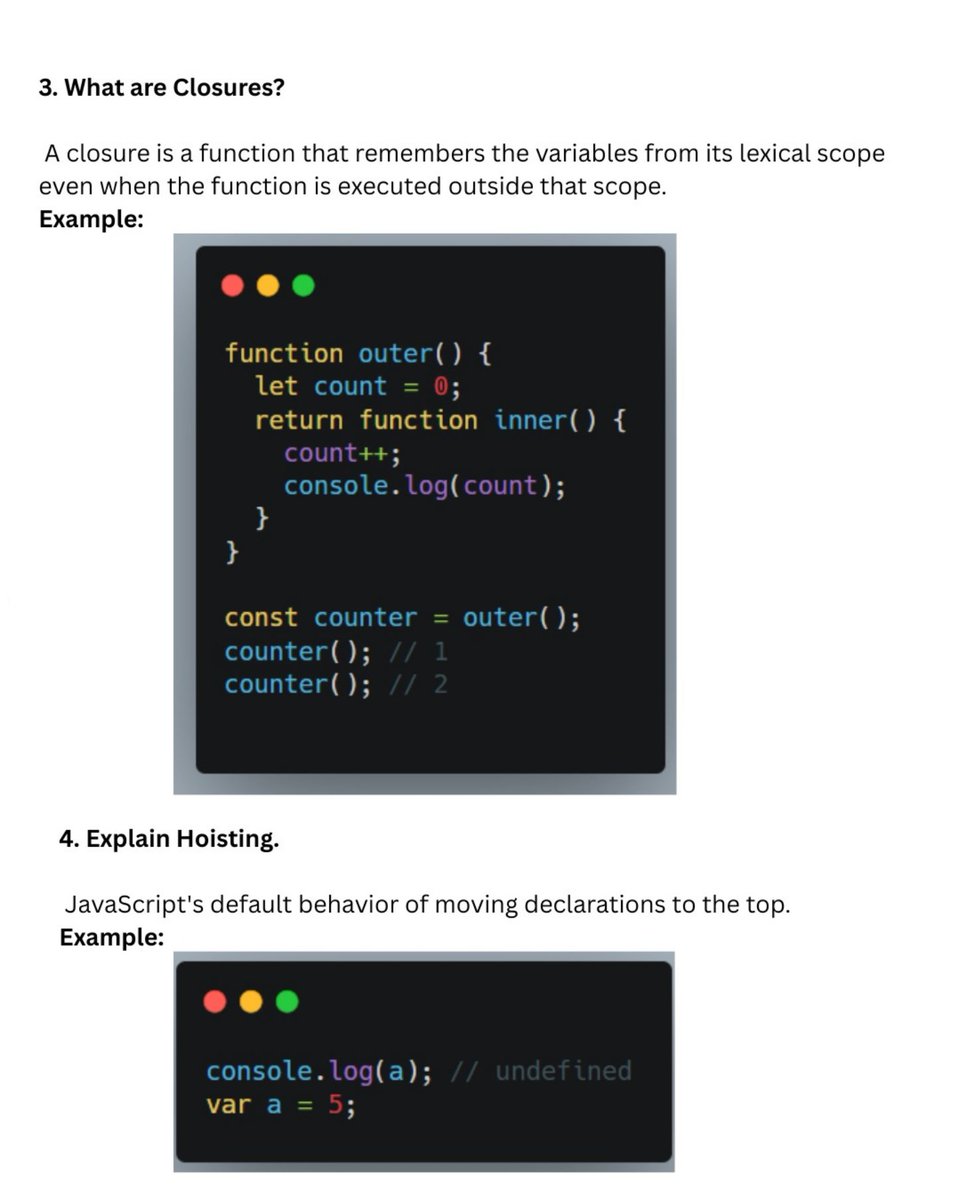 reactdevz's tweet image. JavaScript interview questions