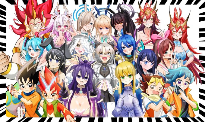 wip もうすぐ僕の誕生日だから、僕が今まで好きなキャラを集めた僕だけの完全オリジナル集合プレマを作ってる最中。まだまだ追加できそう、、、 